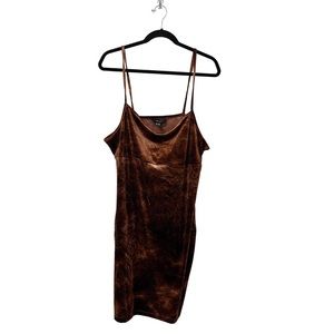 FOREVER 21 | Rust Velour Bodycon Spaghetti Strap Dress | Plus Size 3X